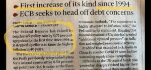 La Fed aumenta i tassi dello 0.75, non succedeva dal 1994