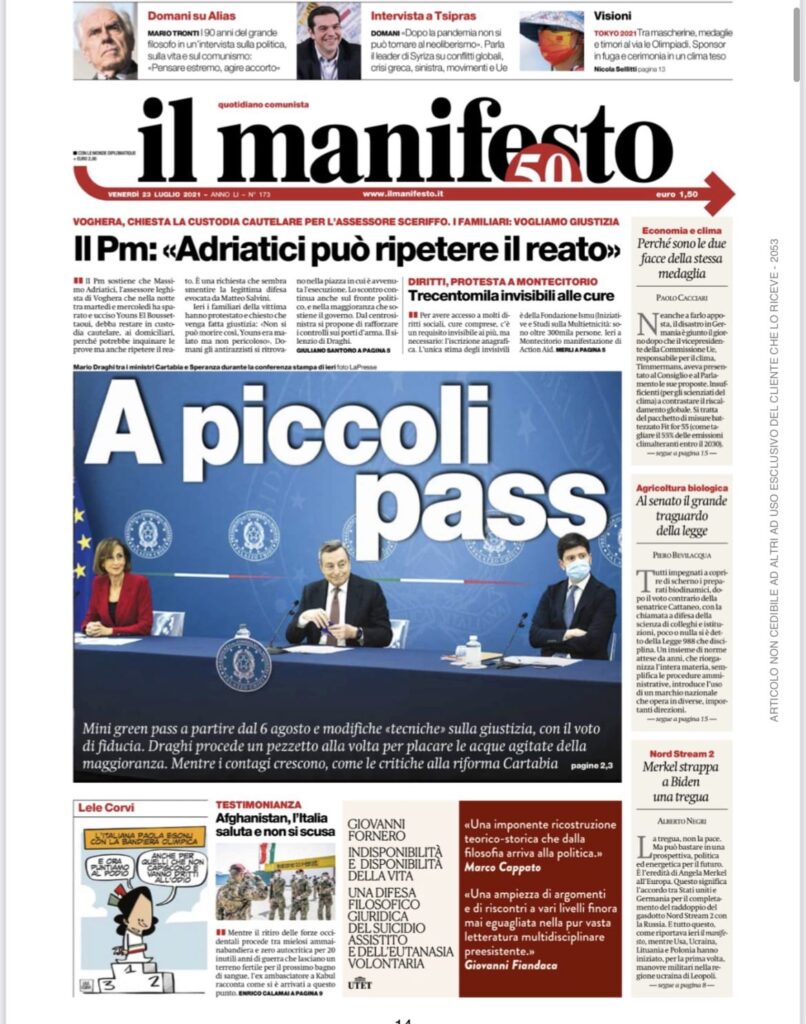 Draghi “Vaccinarsi o Morire”