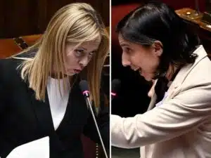 In senato scontro tra la meloni e la Schlein.