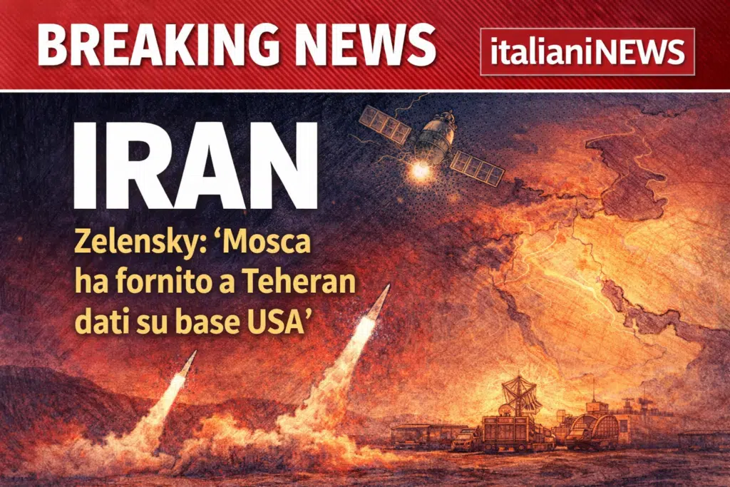 Iran: Zelensky, ‘Mosca ha fornito a Teheran dati su base Usa colpita in A.Saudita’