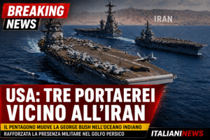 Tre portaerei USA vicino all'Iran: il Pentagono muove la George Bush nell'Oceano Indiano