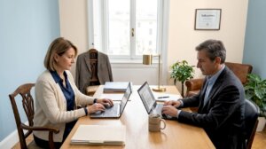 In molti uffici italiani, i colleghi lavorano fianco a fianco in spazi aperti, favorendo la collaborazione e lo scambio di idee.
