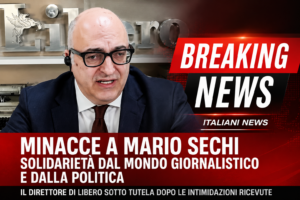 Breaking News dedicata a Mario Sechi dopo le minacce ricevute e la solidarietà espressa dal mondo politico e giornalistico.
