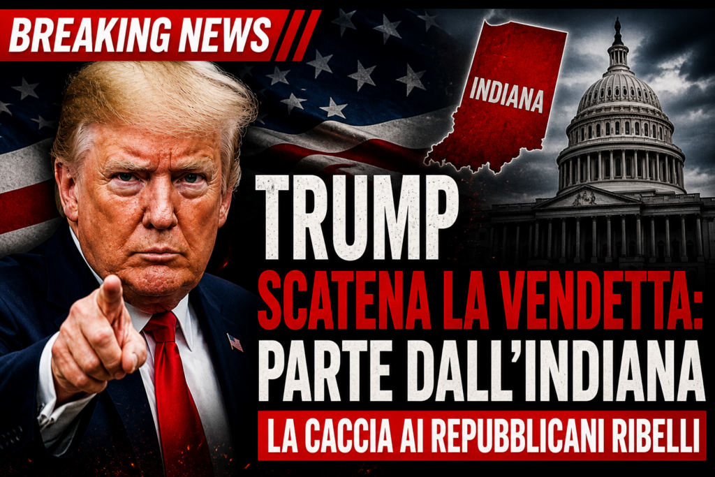 Donald Trump durante il revenge tour in Indiana contro i repubblicani ribelli nelle primarie USA