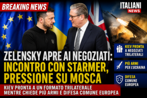 Zelensky incontra Starmer durante colloquio su negoziati Ucraina e pressione sulla Russia