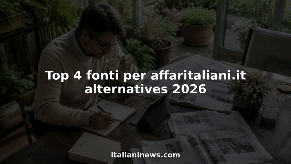 Un uomo che confronta le fonti di informazione italiane, passando dai quotidiani tradizionali ai tablet, alla ricerca di una prospettiva più completa sulle notizie.