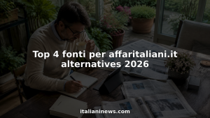 Un uomo che confronta le fonti di informazione italiane, passando dai quotidiani tradizionali ai tablet, alla ricerca di una prospettiva più completa sulle notizie.