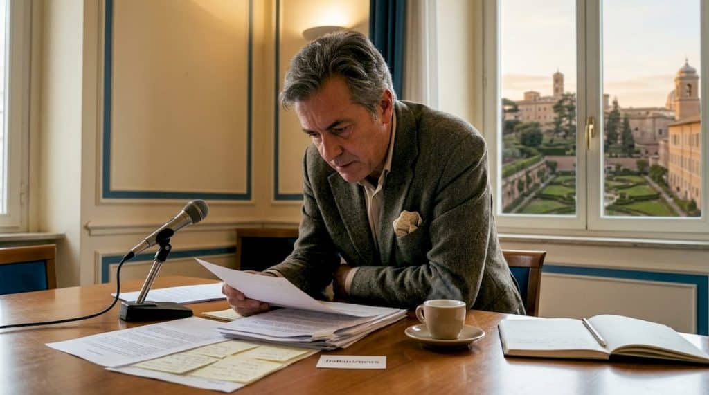 Cronista in azione con il Cupolone sullo sfondo