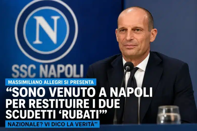 Allegri si presenta: “Sono venuto a Napoli per restituire i due Scudetti ‘rubati’. Nazionale? Vi dico la verità”