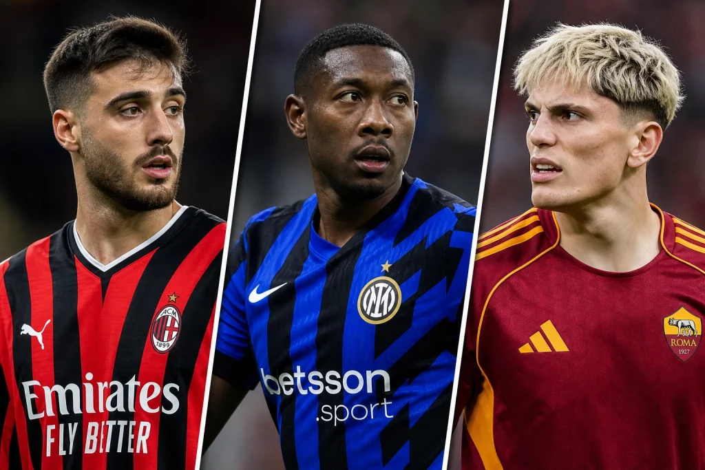 In foto alcuni calciatori coinvolti nelle trattative