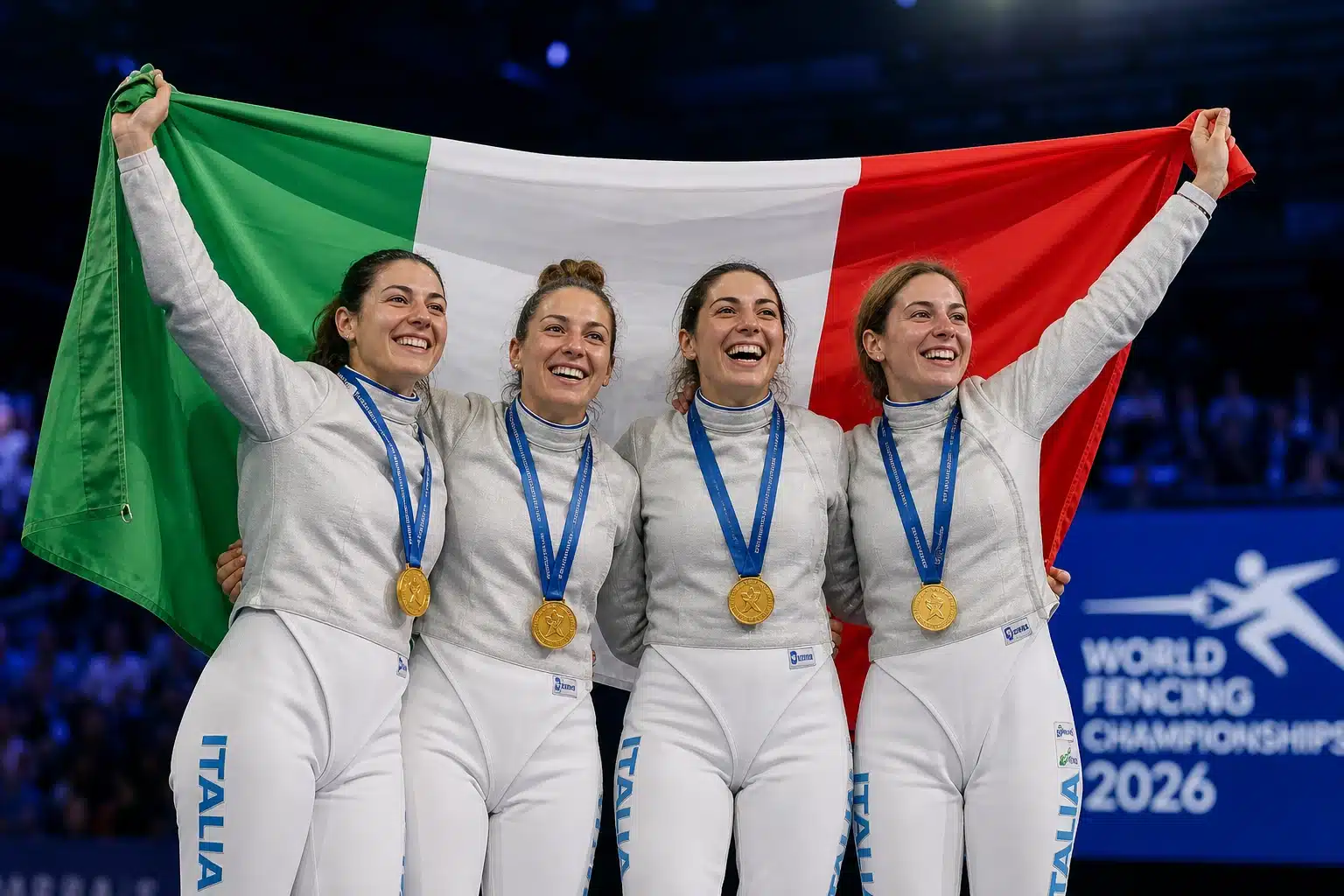 Mondiali Scherma, l’Italia chiude con un oro: il fioretto femminile conquista il titolo iridato