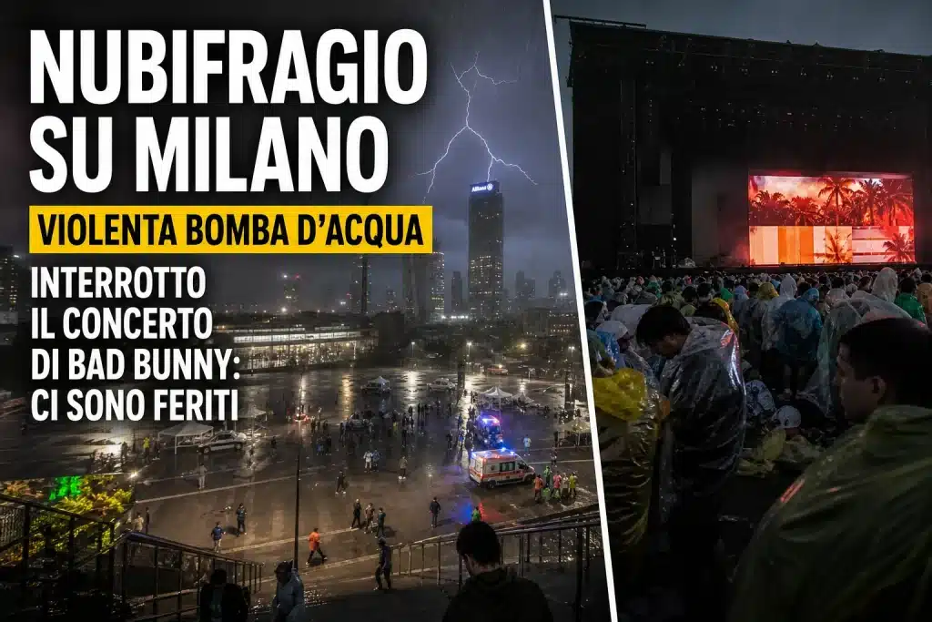 Il concerto di Bad Bunny sospeso per la pioggia
