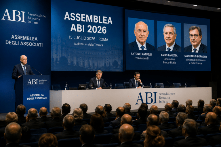 Assemblea ABI 2026, oggi a Roma: cosa aspettarsi dal confronto tra banche, Bankitalia e Governo