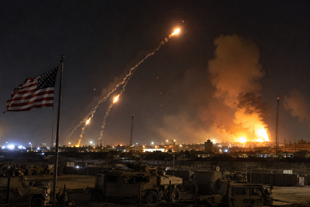 Attacco missilistico contro una base americana in Kuwait durante l’escalation tra Stati Uniti e Iran