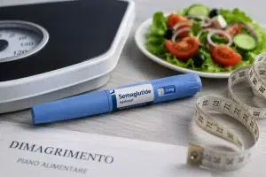 Penna per iniezione e insalata