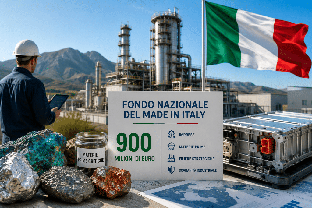 Industria, risorse, bandiera italiana, investimento