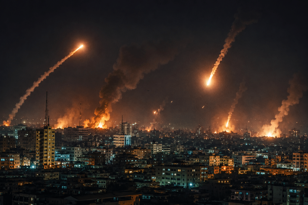 Attacchi missilistici durante l’escalation tra Iran, Israele e Stati Uniti