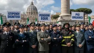 Protesta per diritti dei lavoratori