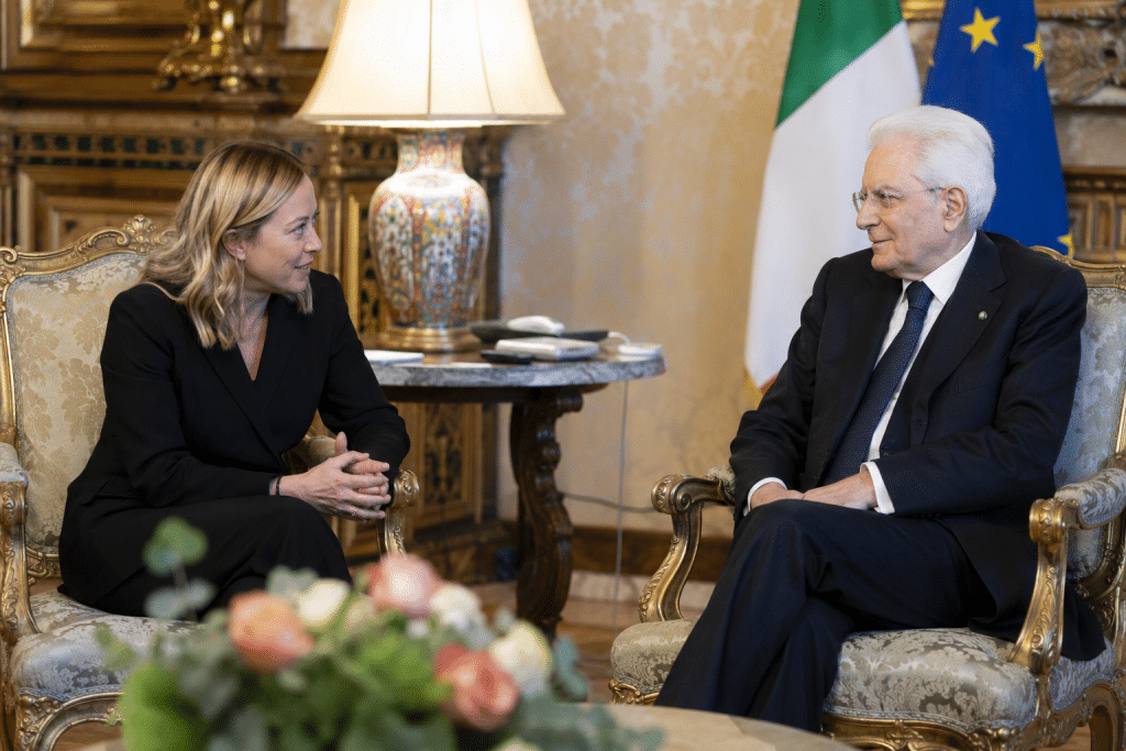 Giorgia Meloni incontra Sergio Mattarella al Palazzo del Quirinale