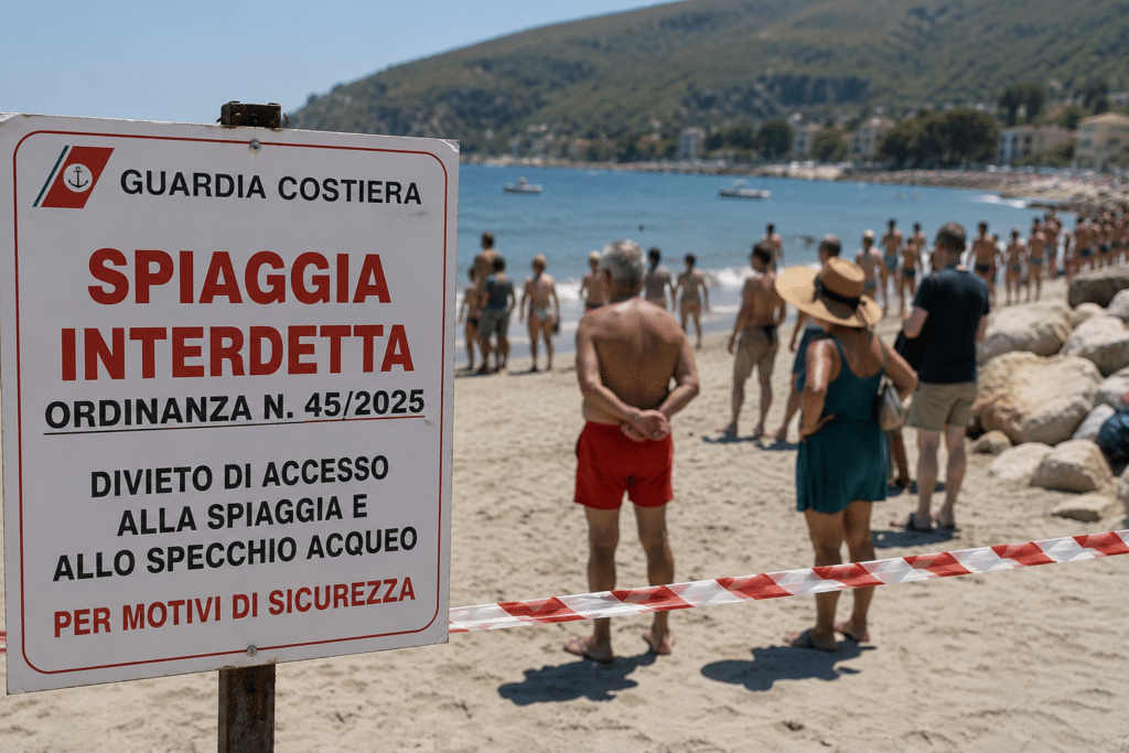 Emergenza caldo e spiaggia interdetta: ad Agnone scatta lo sgombero tra le proteste dei bagnanti