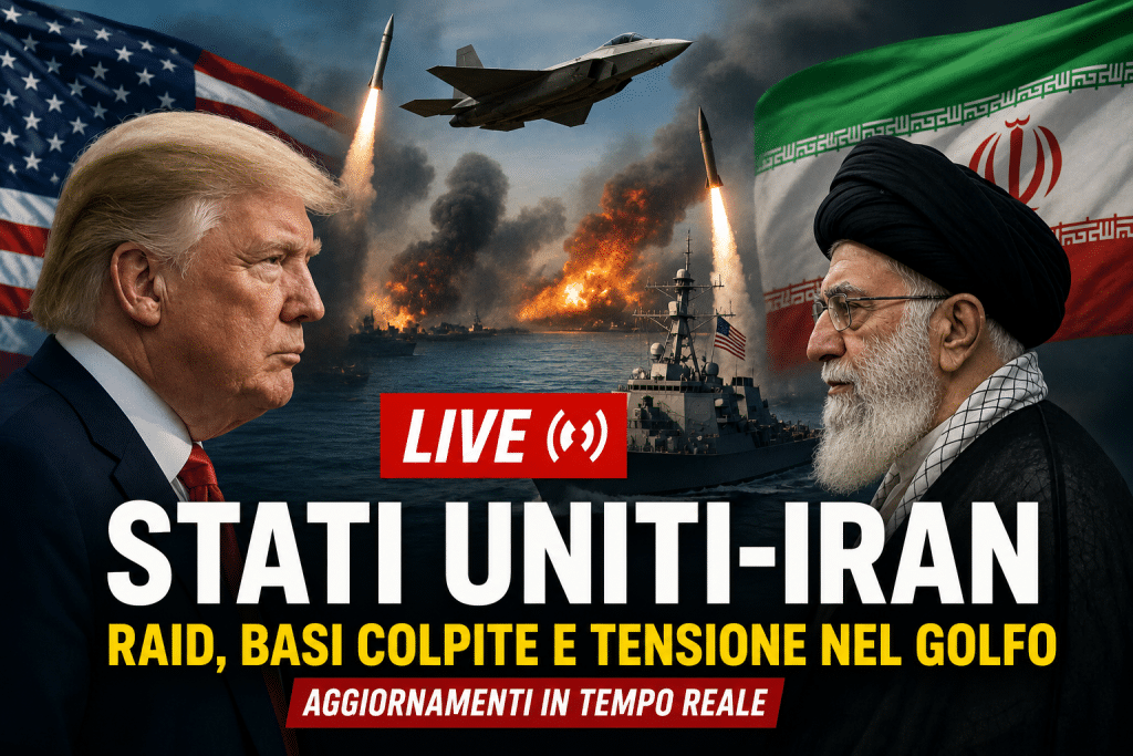 Aggiornamento live Stati Uniti-Iran con raid, missili e basi militari nel Golfo