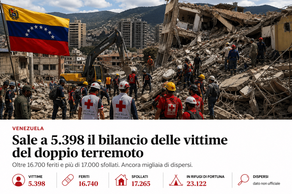 Terremoto in Venezuela, vittime in aumento.