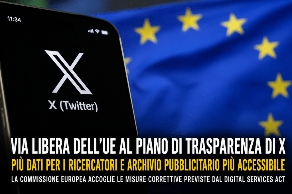 Piano di trasparenza X approvato dall’Unione europea secondo il Digital Services Act