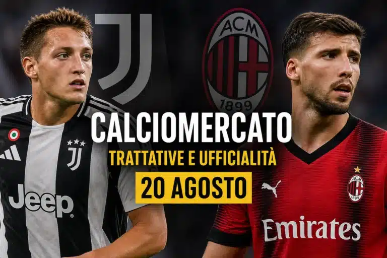 Calciomercato, le trattative e le ufficialità del 20 agosto: idea Retegui per la Juve. Ruben Dias resta un nome per la difesa del Milan