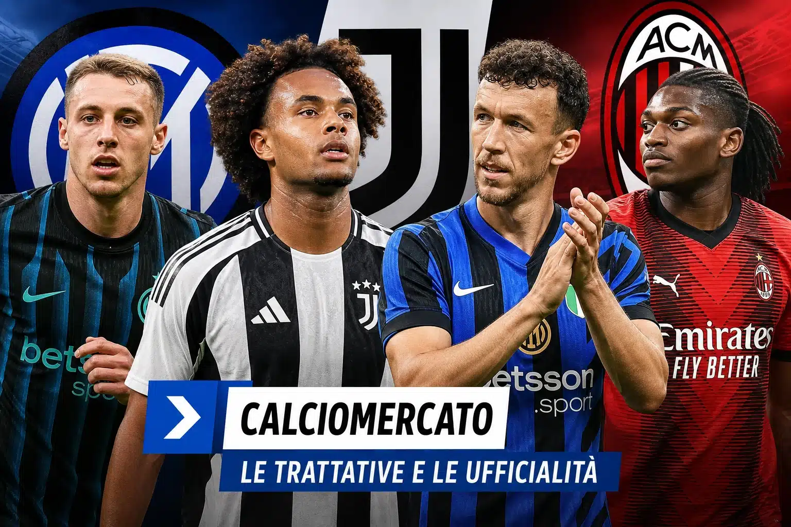 Calciomercato, le trattative e le ufficialità del 6 giugno: la Juve aspetta Zirkzee e tratta Frattesi. Perisic ritorna all’Inter? Leao verso la permanenza al Milan