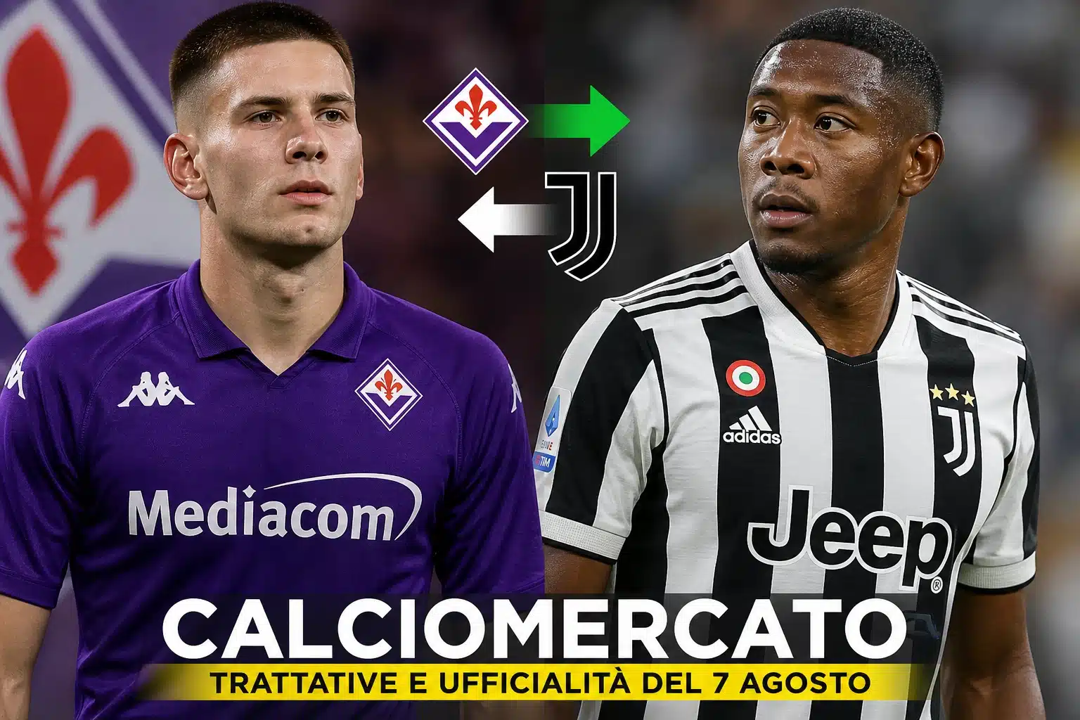 Calciomercato, le trattative e le ufficialità del 7 agosto: Mastantuono è della Fiorentina. La Juve pensa ad Alaba