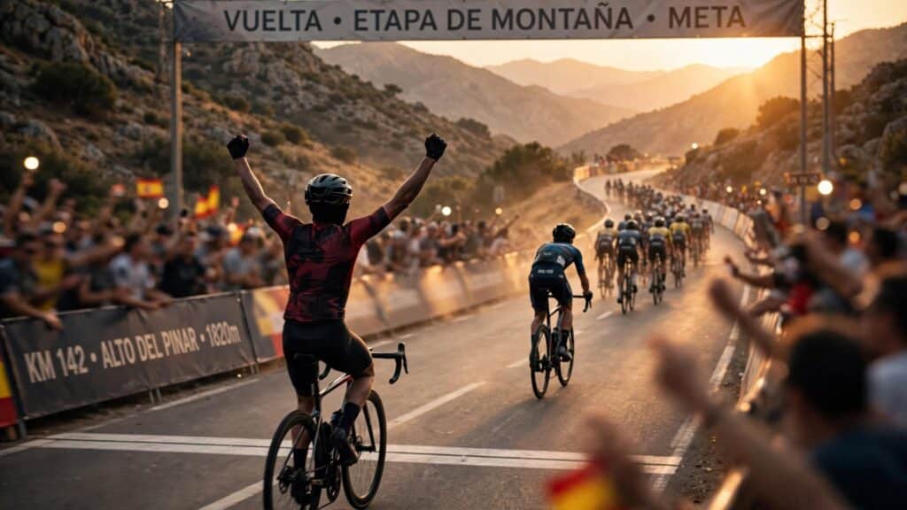 Un momento di una gara di ciclismo