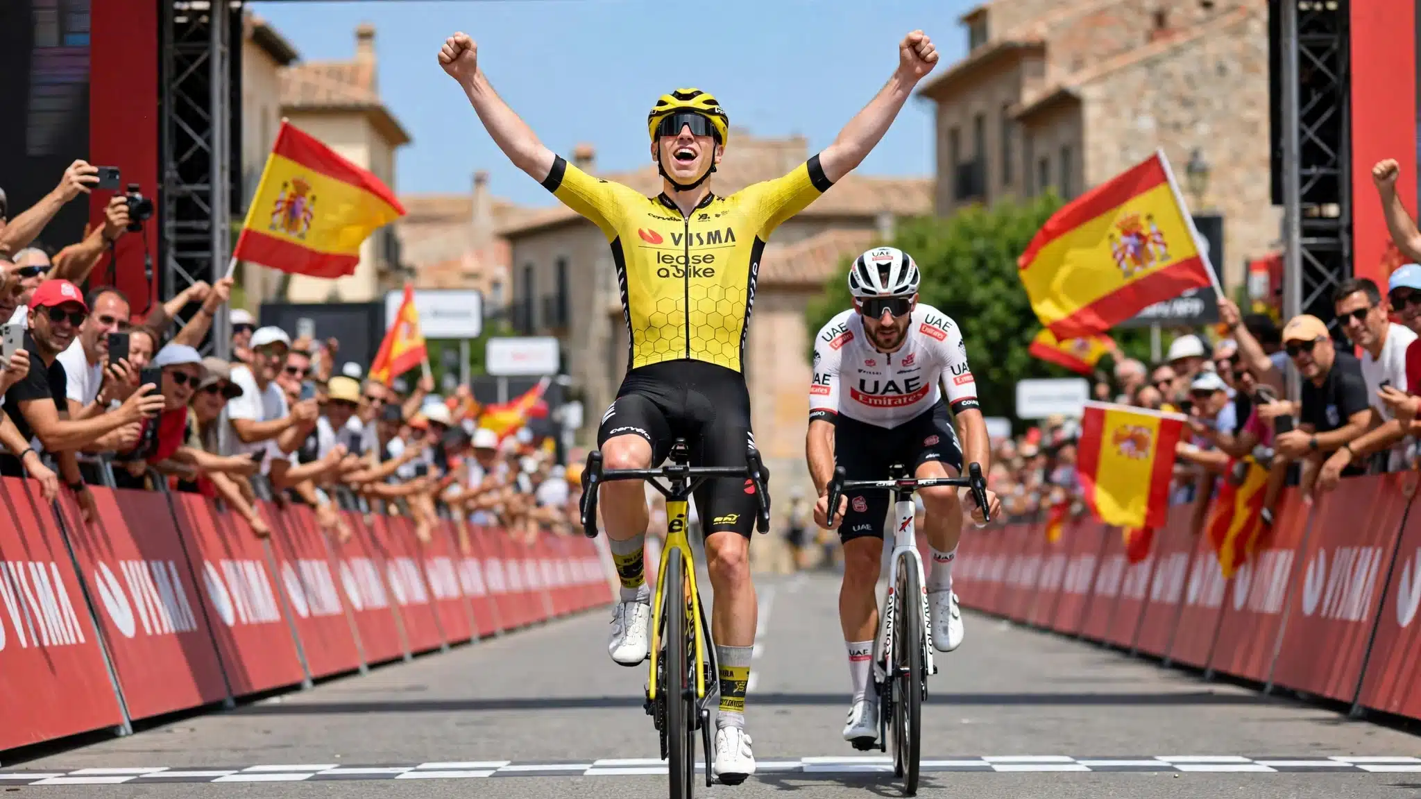 Ciclismo, Brennan vince la seconda tappa della Vuelta. Pogacar, terzo, resta leader