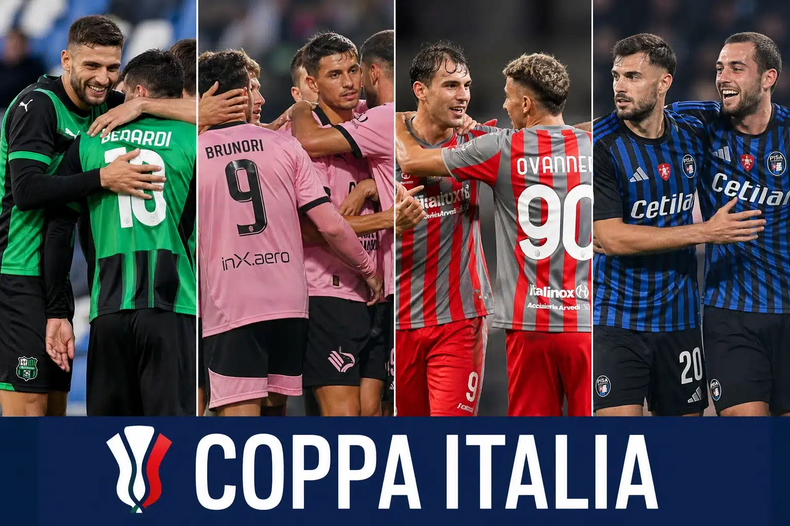 Coppa Italia, avanti Sassuolo e Palermo. Bene anche Cremonese e Pisa. Il quadro completo del secondo turno