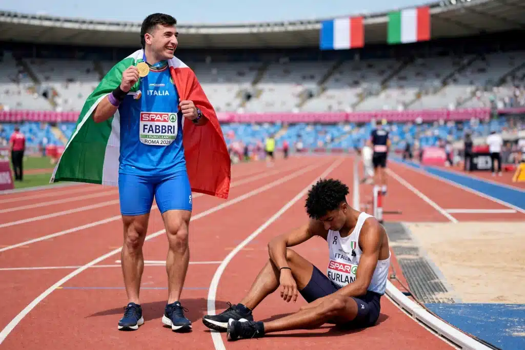 Europei Atletica, in foto due atleti in pista