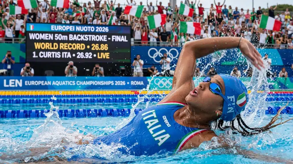 Europei Nuoto, Sara Curtis in azione