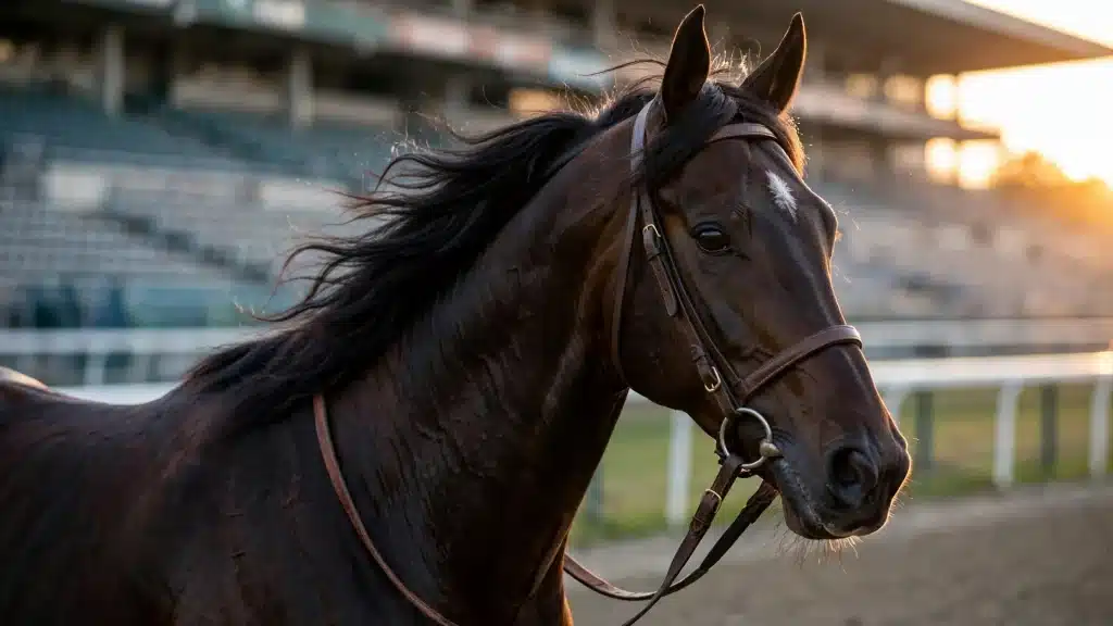 In foto un cavallo in primo piano