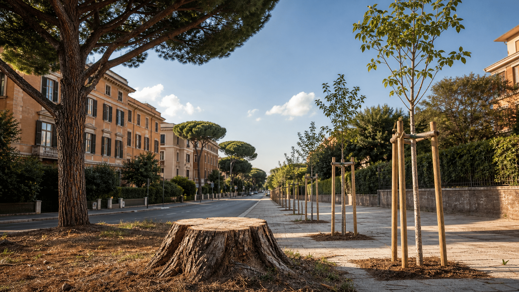 Alberi a Roma, Federcontribuenti: «70 mila piantati e 30 mila abbattuti, la Capitale è davvero green?»