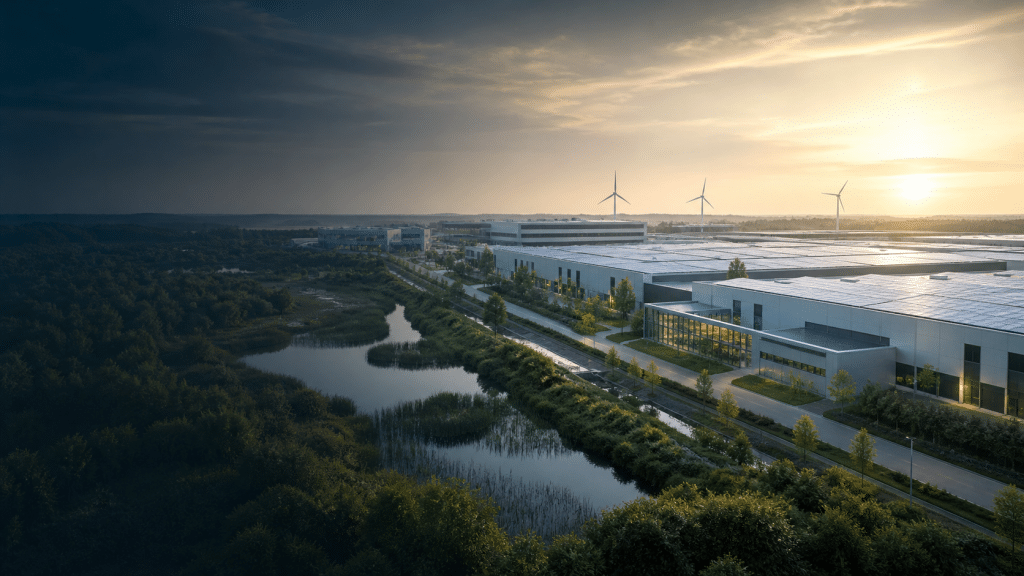 Industria sostenibile con energia rinnovabile