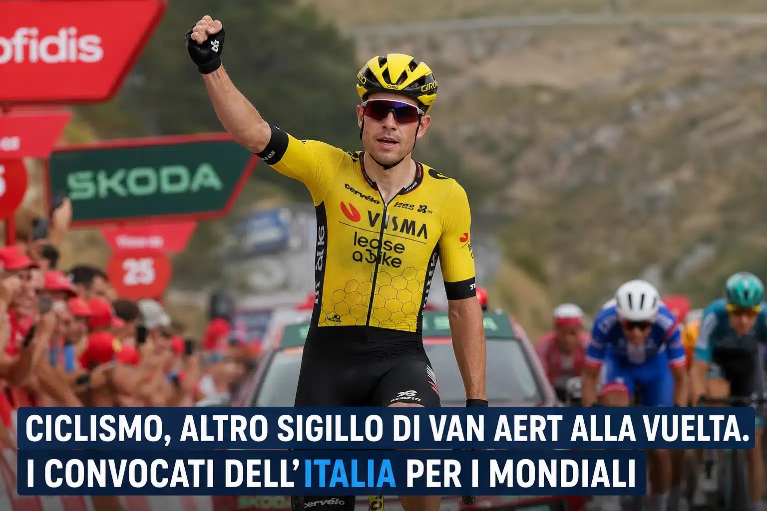 Ciclismo, altro sigillo di van Aert alla Vuelta. I convocati dell’Italia per i Mondiali