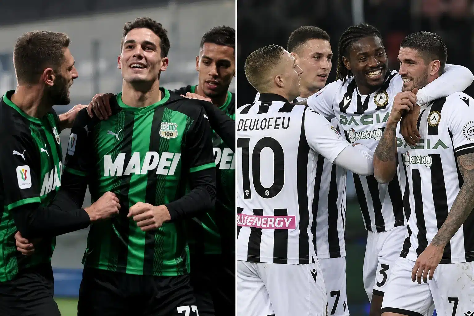 Coppa Italia, i risultati del 2 settembre: il Sassuolo vince ai rigori. Bene l’Udinese