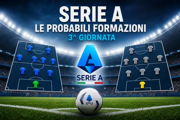 Serie A, le probabili formazioni della 3^ giornata