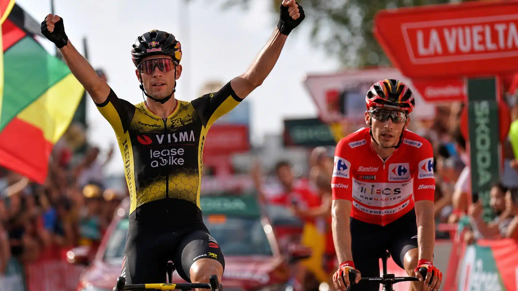 Vuelta a Espana 2026, primo sigillo di van Aert. Enric Mas sempre in Maglia Rossa