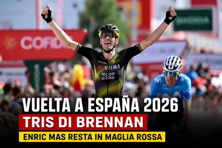 Vuelta a Espana 2026, tris di Brennan. Enric Mas resta in Maglia Rossa